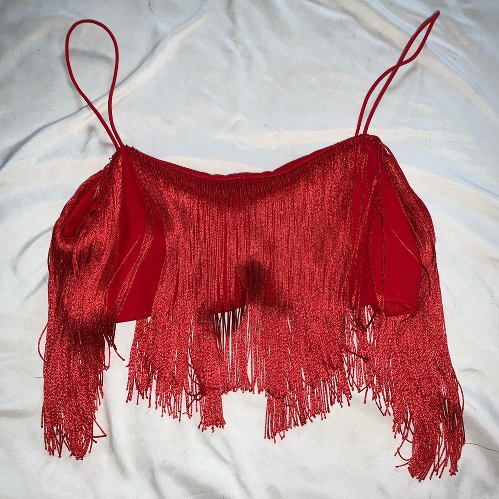 Cropped Fringe Top